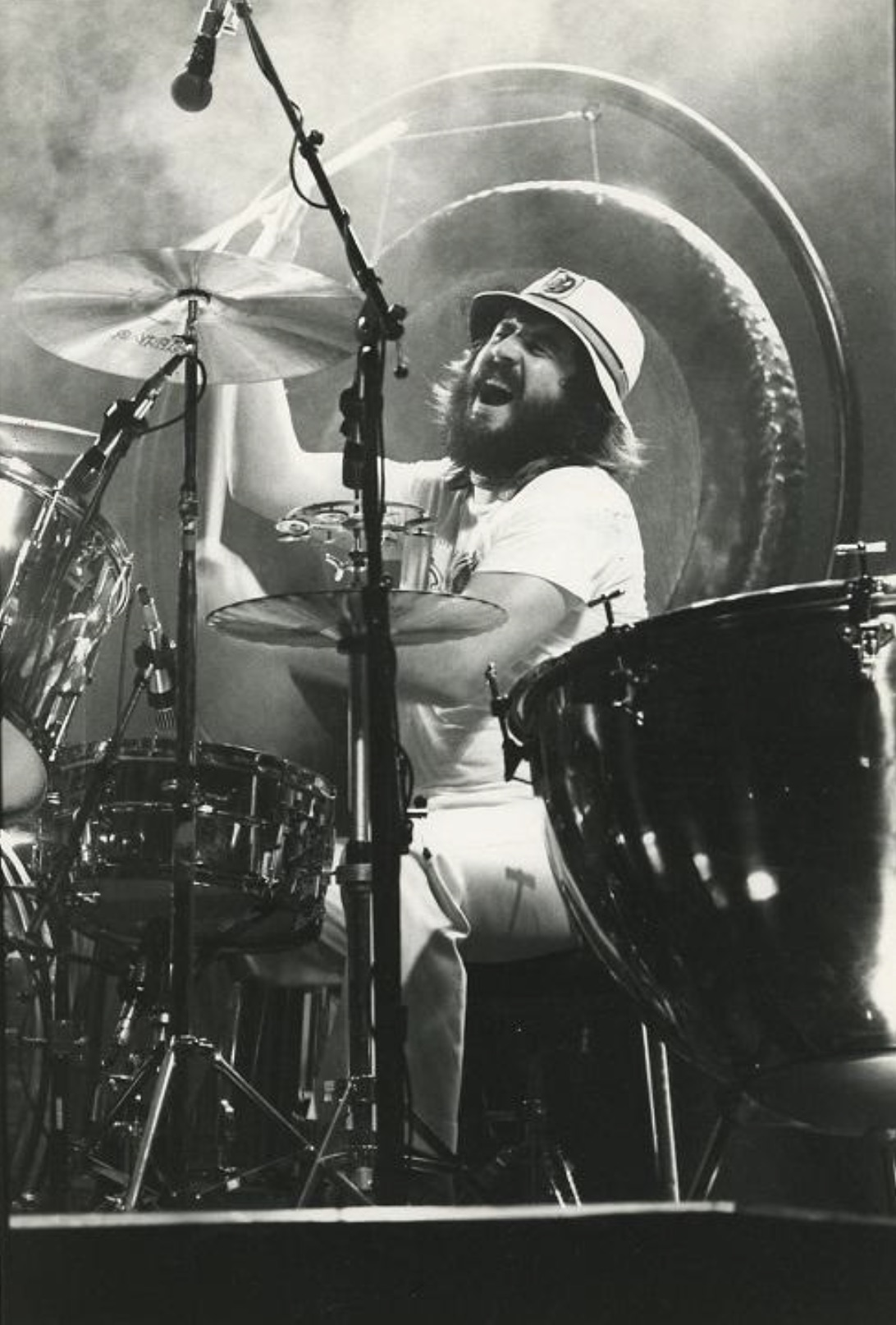 Van Halen on their tour bus, 1979 